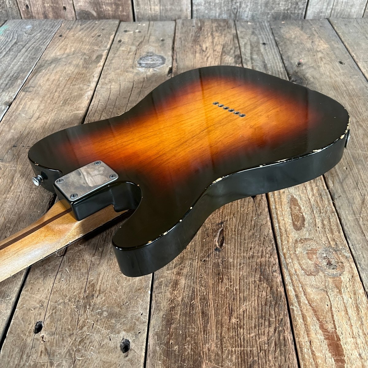 SOLD - On the way to the Dallas Guitar Show May 2, 3, 4 - Danocaster Singlecut F Hole Thinline Telecaster 2017 Sunburst - Mahar's Vintage Guitars