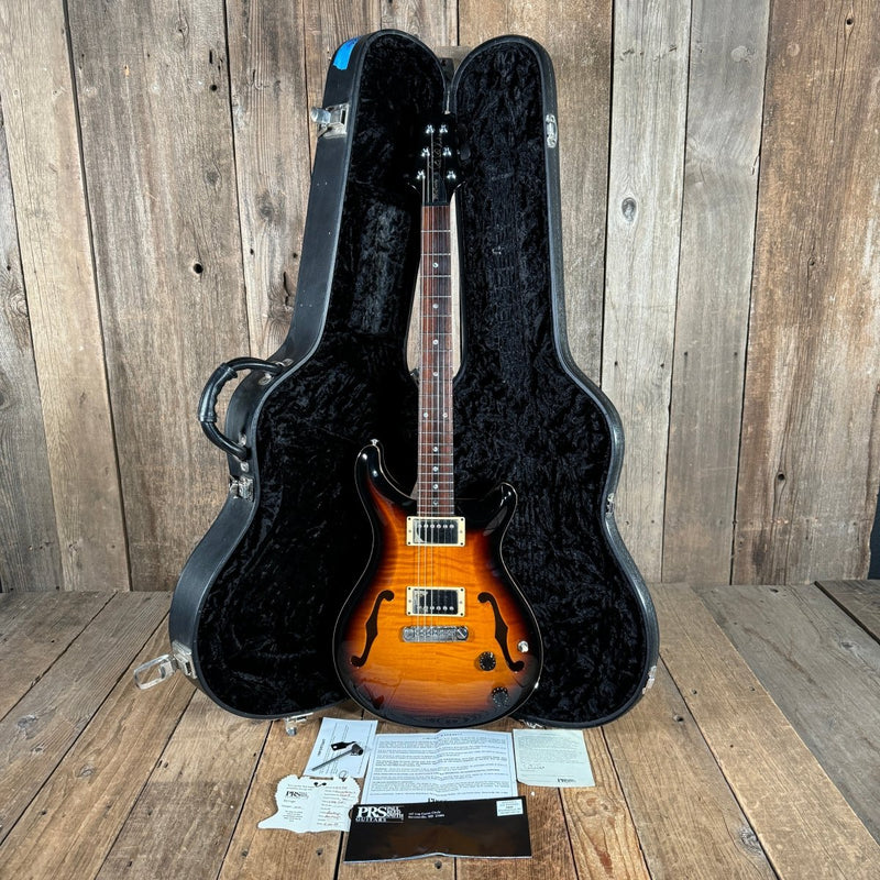 SOLD - PRS Hollowbody II Moon Inlays 1999 Sunburst - Mahar's Vintage Guitars