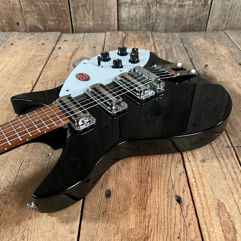 SOLD - Rickenbacker 350V63 Liverpool Semi Hollow Full Scale 2023 Jetglo - Mahar's Vintage Guitars