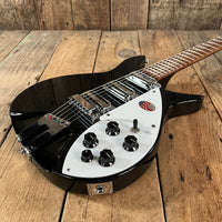 SOLD - Rickenbacker 350V63 Liverpool Semi Hollow Full Scale 2023 Jetglo - Mahar's Vintage Guitars