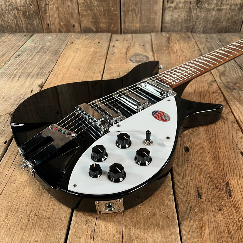 SOLD - Rickenbacker 350V63 Liverpool Semi Hollow Full Scale 2023 Jetglo - Mahar's Vintage Guitars