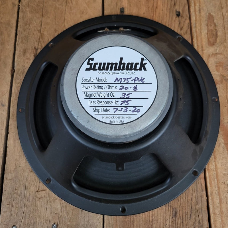 SOLD - Scumback M75 - PVC 20 Watt 8 ohm 12" Guitar Speaker - Mahar's Vintage Guitars