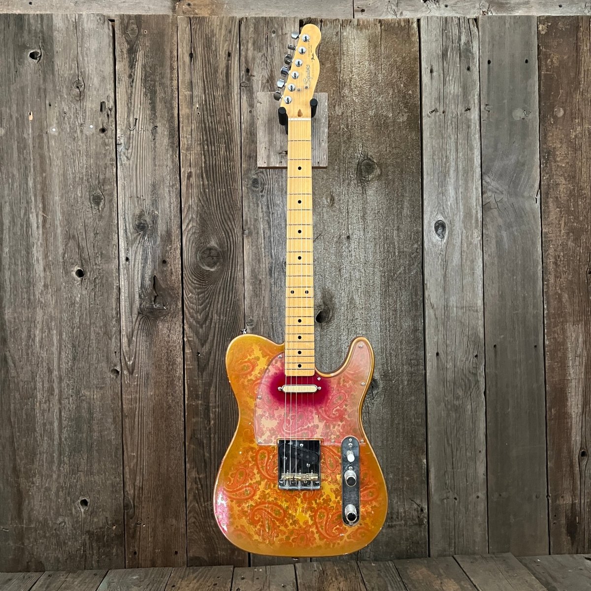 SOLD - Squier Gold Paisley Partscaster 1985 Telecaster - Mahar's Vintage Guitars