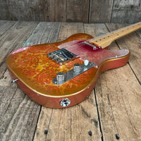 SOLD - Squier Gold Paisley Partscaster 1985 Telecaster - Mahar's Vintage Guitars