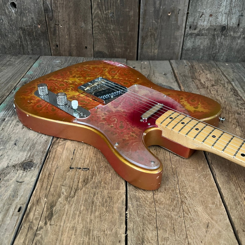 SOLD - Squier Gold Paisley Partscaster 1985 Telecaster - Mahar's Vintage Guitars