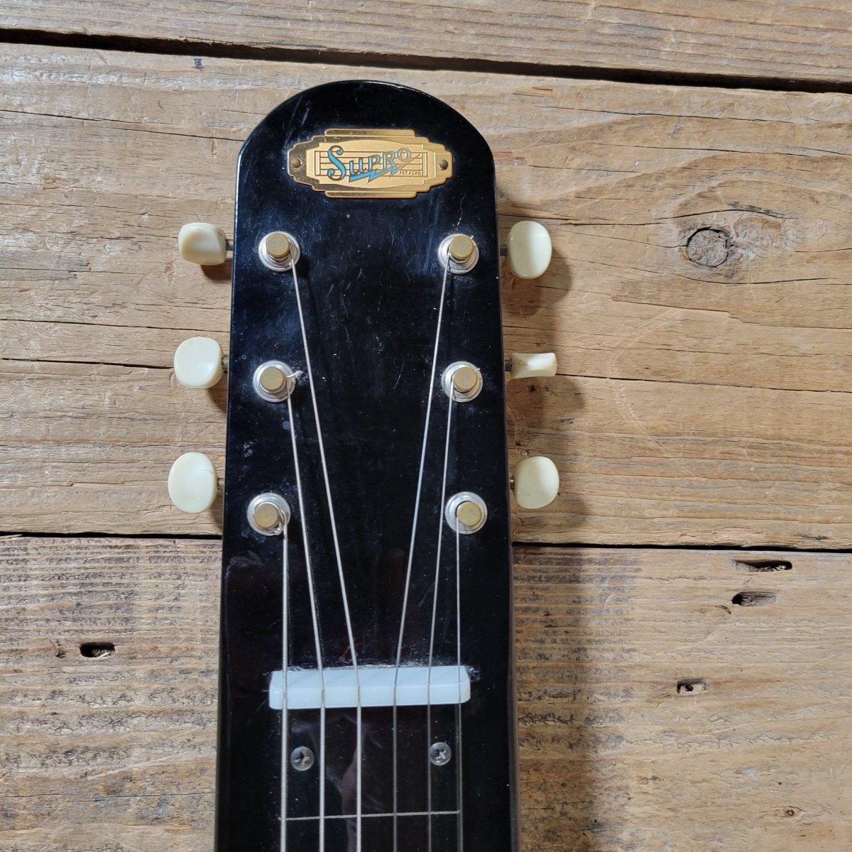 SOLD - Supro 1466BW Jet Airliner Lap Steel with Console Legs 1965