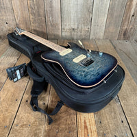 SOLD - Tom Anderson Guitarworks Top T Semi Hollow 2022 Natural Artic Blue Burst - Mahar's Vintage Guitars