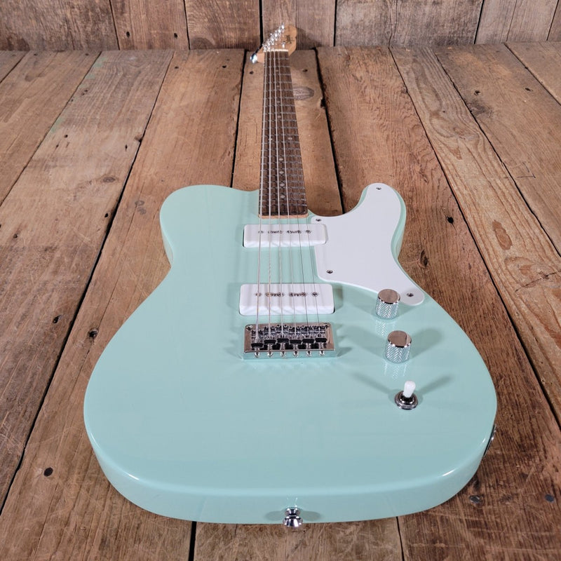 Squier Paranormal Baritone Cabronita Telecaster 2021 – Sea Foam Green, Mint - Mahar's Vintage Guitars