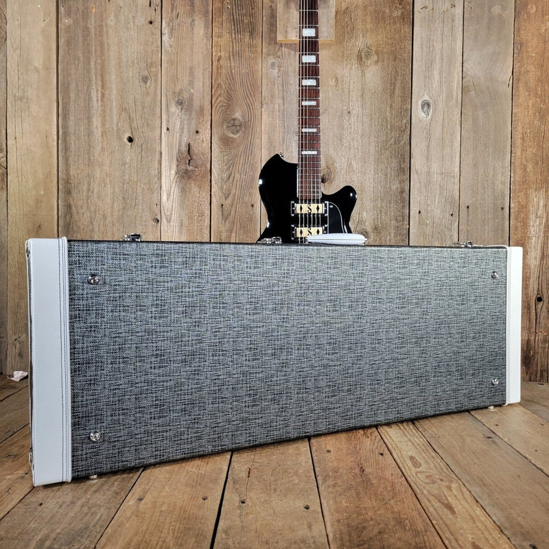 Supro 2030JB Hampton Island Series 3 pickup Set Neck Jet Black With Original Case Mint - Mahar's Vintage Guitars
