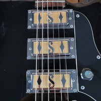 Supro 2030JB Hampton Island Series 3 pickup Set Neck Jet Black With Original Case Mint - Mahar's Vintage Guitars