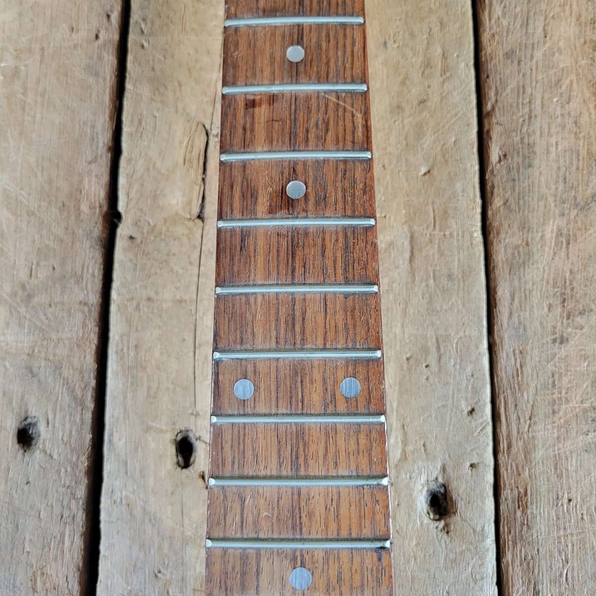 Teisco 1960s Neck with Logo, String Tree, Neck Plate and Screws - Mahar's Vintage Guitars