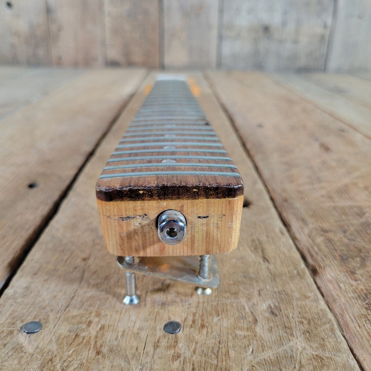 Teisco 1960s Neck with Logo, String Tree, Neck Plate and Screws - Mahar's Vintage Guitars
