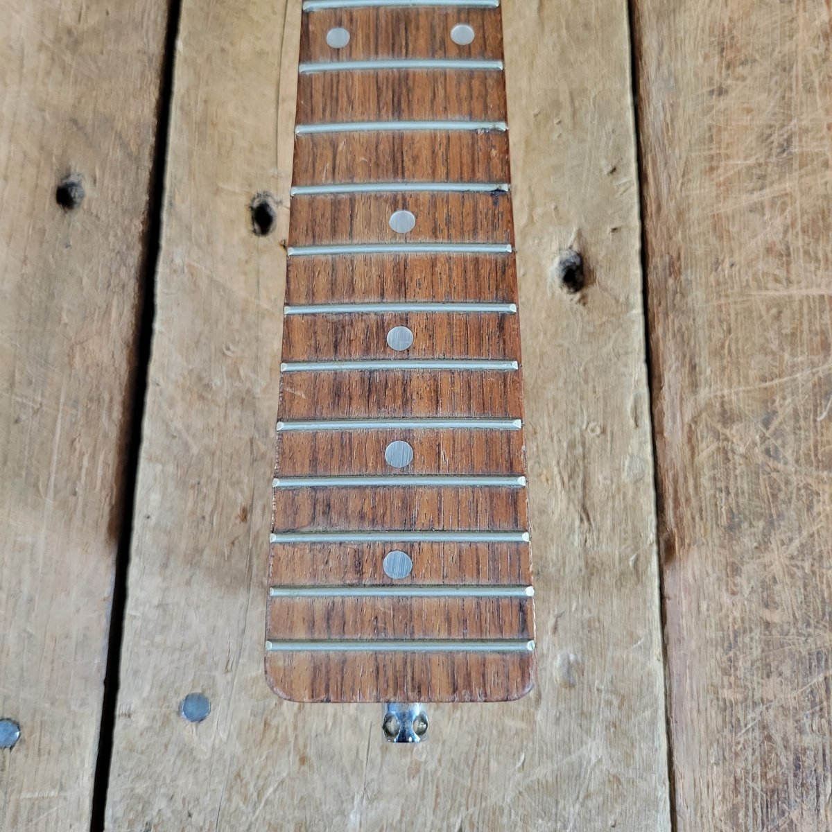 Teisco 1960s Neck with Logo, String Tree, Neck Plate and Screws - Mahar's Vintage Guitars