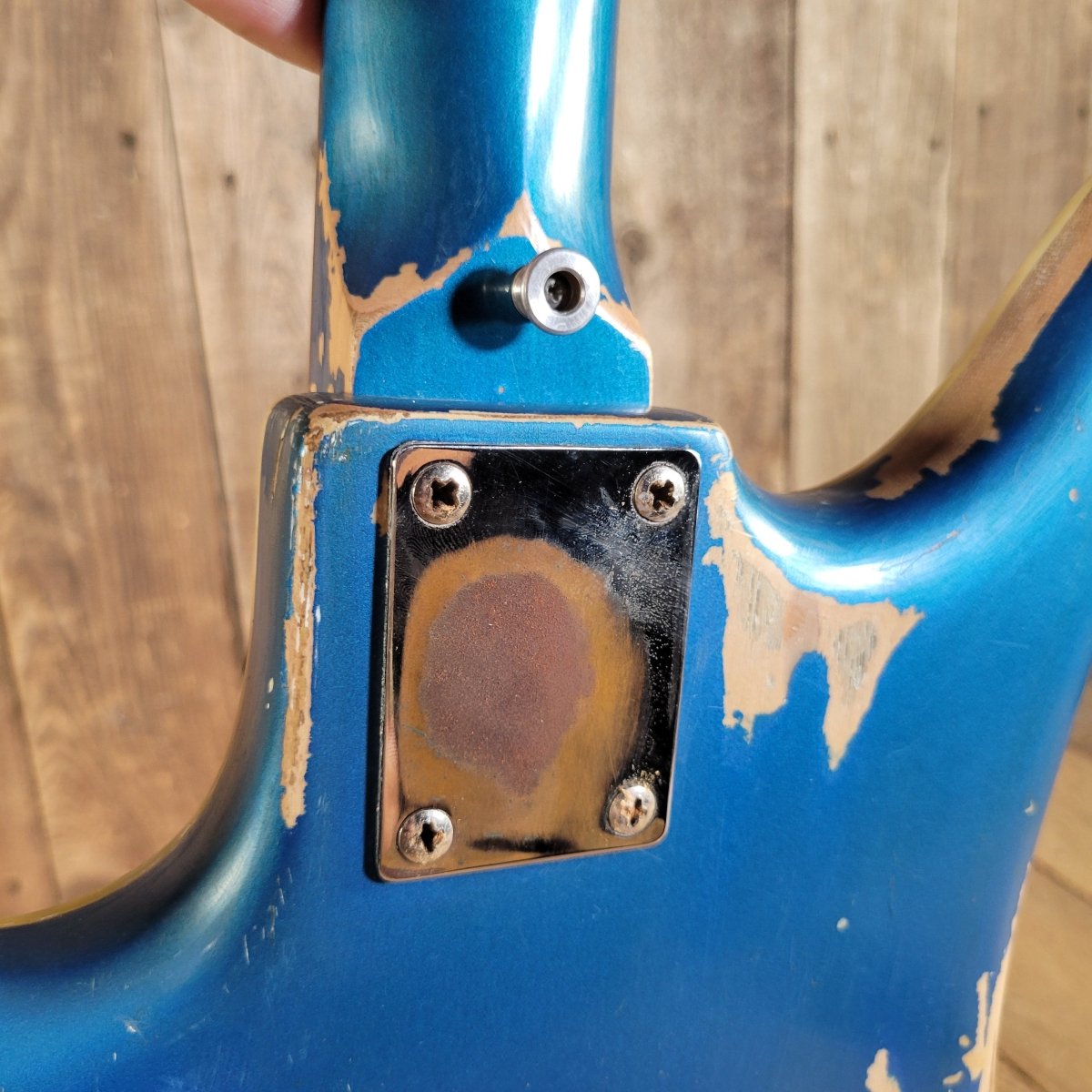 Teisco 1960s Spectrum 5 Metallic Blue Stereo/Mono Z-Coil Good - Mahar's Vintage Guitars