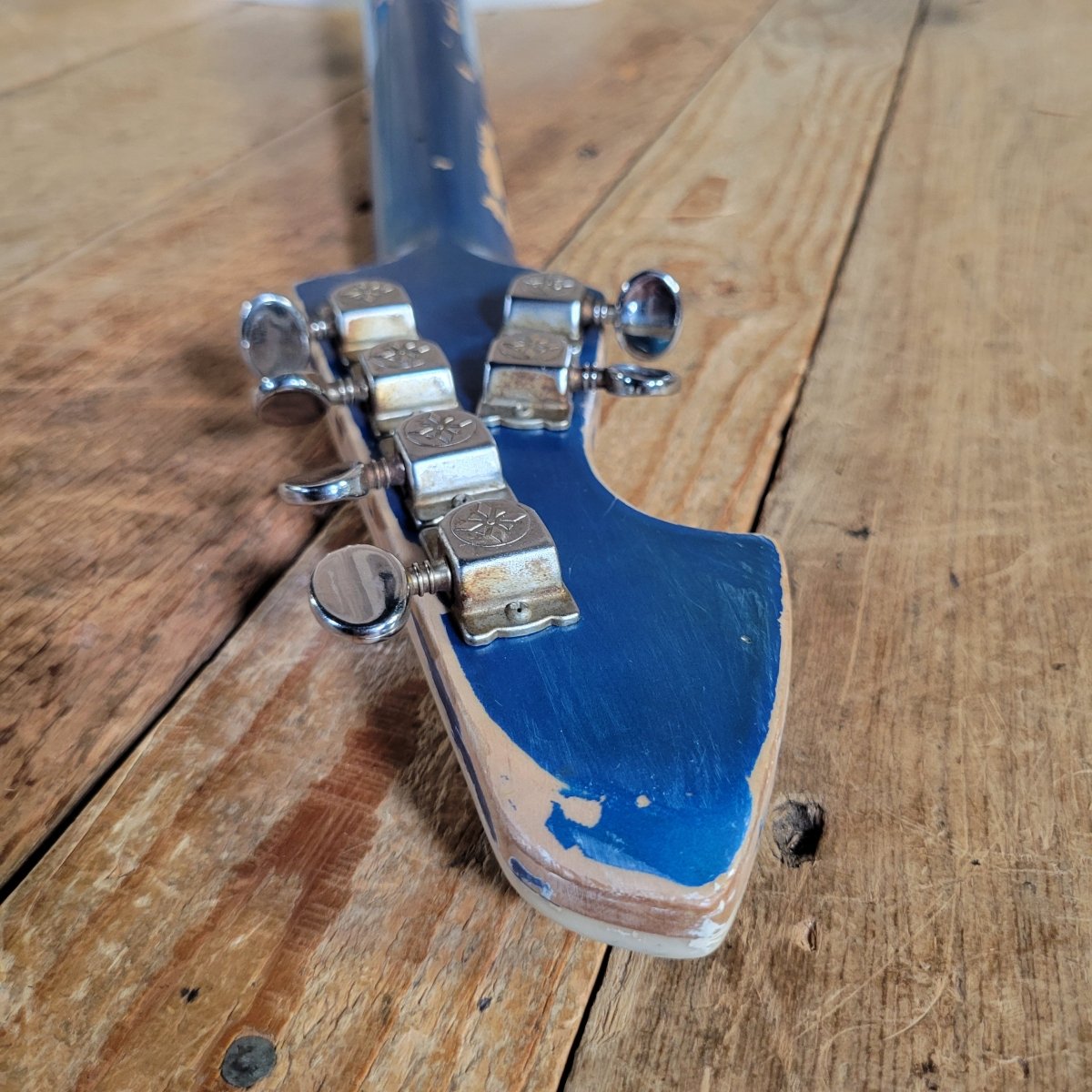 Teisco 1960s Spectrum 5 Metallic Blue Stereo/Mono Z-Coil Good - Mahar's Vintage Guitars