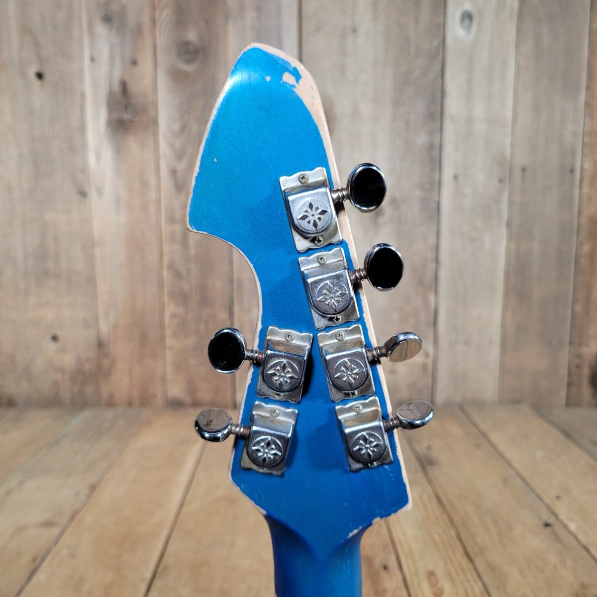 Teisco 1960s Spectrum 5 Metallic Blue Stereo/Mono Z-Coil Good - Mahar's Vintage Guitars