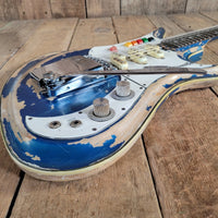 Teisco 1960s Spectrum 5 Metallic Blue Stereo/Mono Z-Coil Good - Mahar's Vintage Guitars