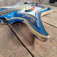 Teisco 1960s Spectrum 5 Metallic Blue Stereo/Mono Z-Coil Good - Mahar's Vintage Guitars