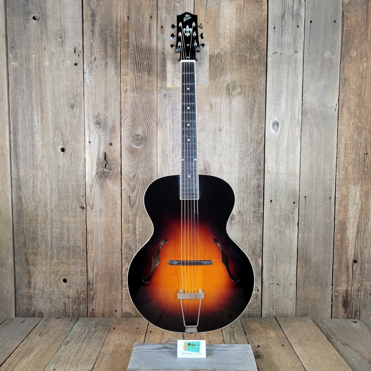 The Loar LH - 600 - VS Hand - Carved Archtop Acoustic Guitar w/ Hard Case — Vintage Sunburst - Mahar's Vintage Guitars