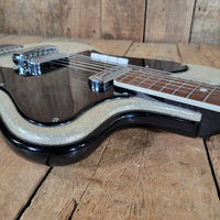 Tonemaster Imperial Model 20 – 1965 Crucianelli Silver Sparkle Vintage Guitar w/ Original Case - Mahar's Vintage Guitars