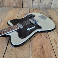 Tonemaster Imperial Model 20 – 1965 Crucianelli Silver Sparkle Vintage Guitar w/ Original Case - Mahar's Vintage Guitars