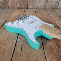 Traveler Travelcaster TCD Surf Green Electric Guitar w/ Gig Bag – Compact Travel Strat - Mahar's Vintage Guitars