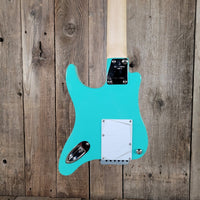 Traveler Travelcaster TCD Surf Green Electric Guitar w/ Gig Bag – Compact Travel Strat - Mahar's Vintage Guitars