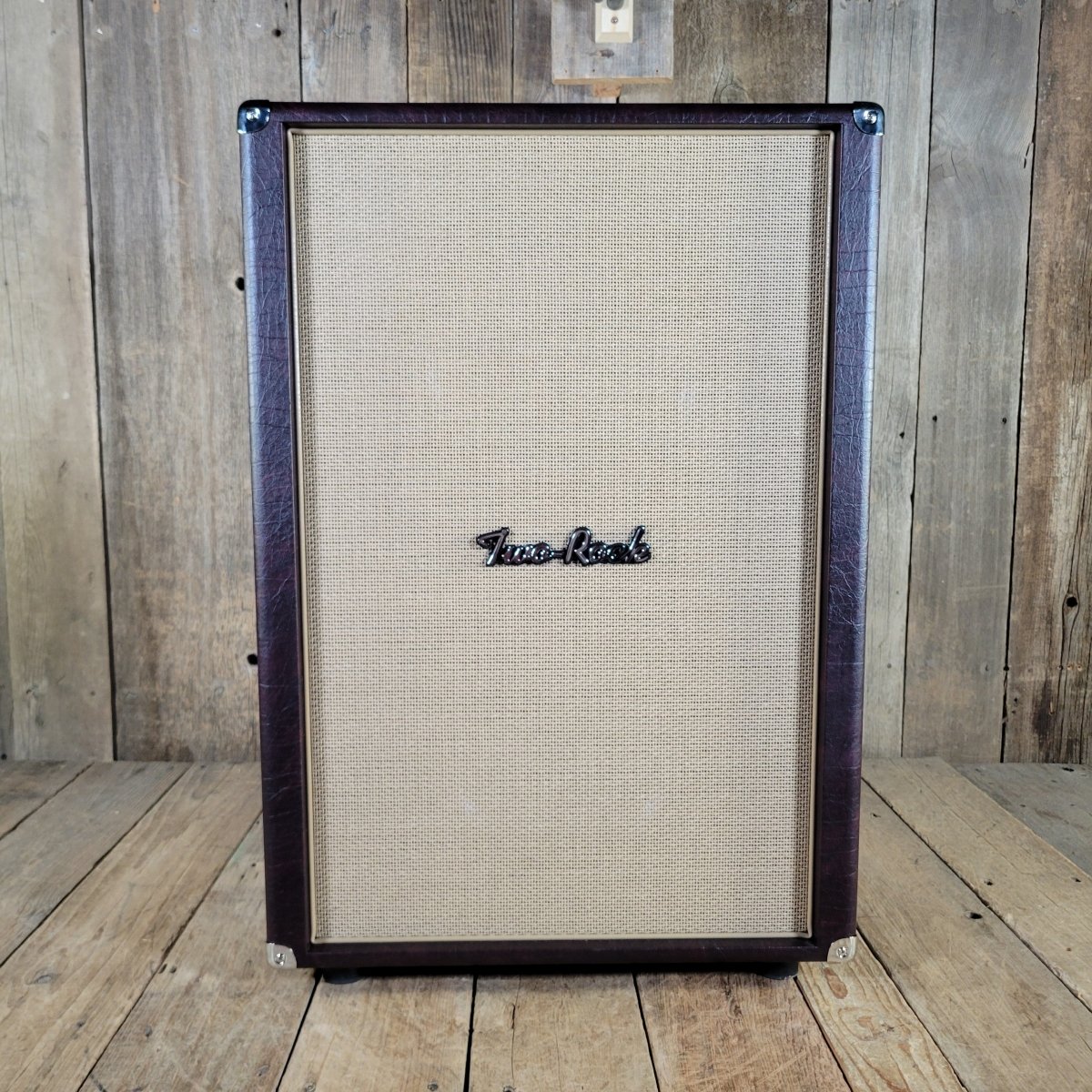 Two Rock 2025 2x12 Vertical Cab Wine Taurus Tolex Cane Grille - Mahar's Vintage Guitars