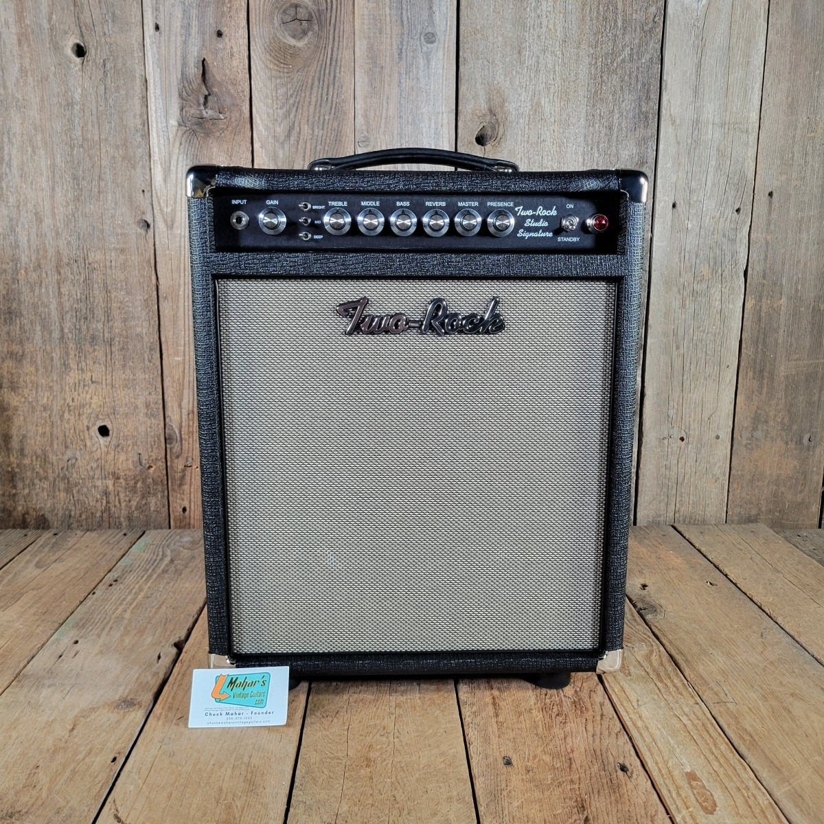 Two-Rock 2026 Studio Signature Combo Vox Basketweave British Black & Tan Grille Silver Chassis - Mahar's Vintage Guitars