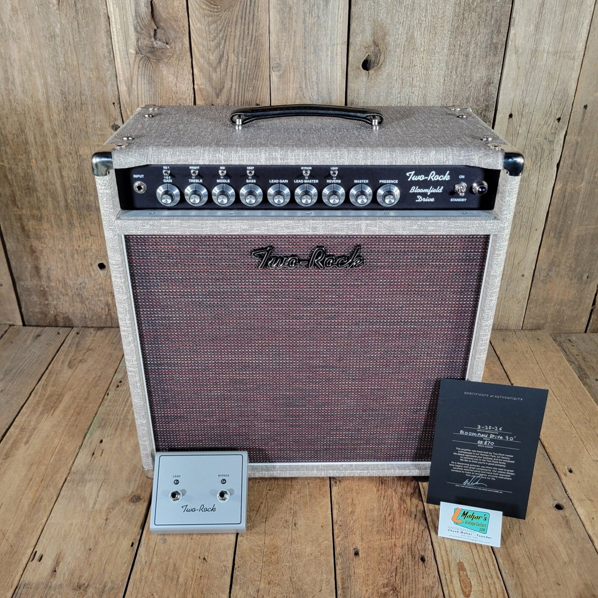 Two - Rock Bloomfield Drive 40/20 Combo NEW 2026 — Fawn Tolex - Mahar's Vintage Guitars