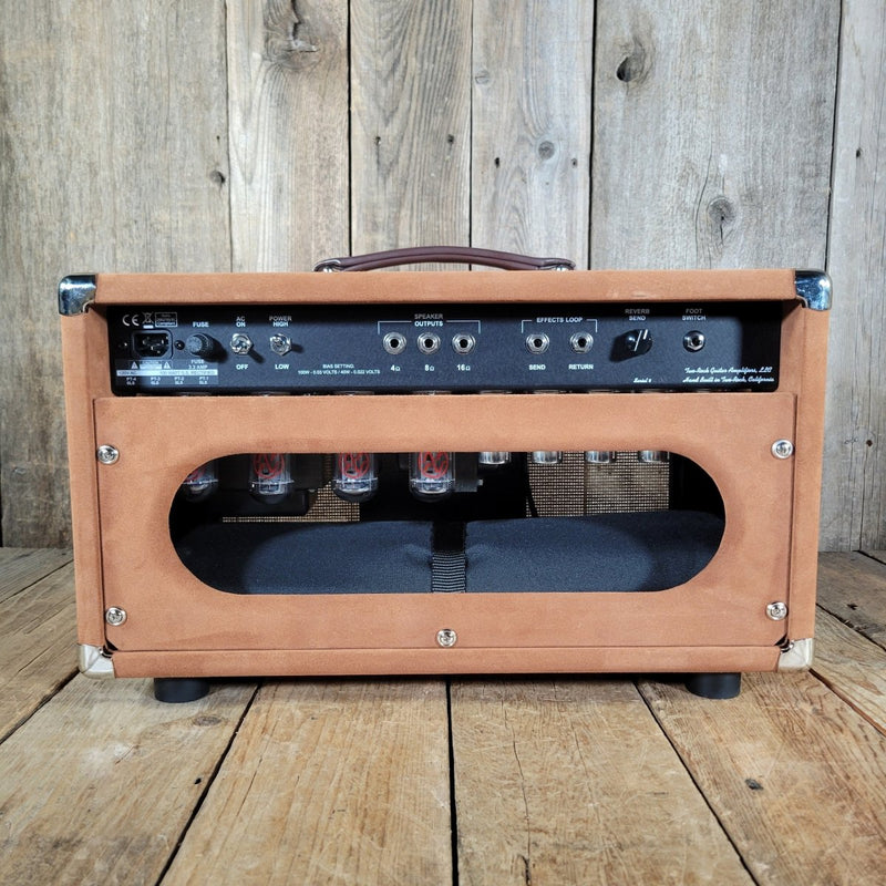 Two - Rock Bloomfield Drive Head – 100/50 Watt, Tobacco Suede (2025) – New Boutique Tube Amp - Mahar's Vintage Guitars