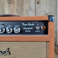 Two - Rock Bloomfield Drive Head – 100/50 Watt, Tobacco Suede (2025) – New Boutique Tube Amp - Mahar's Vintage Guitars