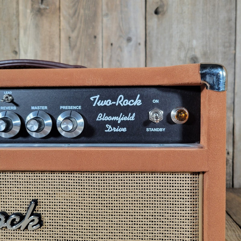Two - Rock Bloomfield Drive Head – 100/50 Watt, Tobacco Suede (2025) – New Boutique Tube Amp - Mahar's Vintage Guitars
