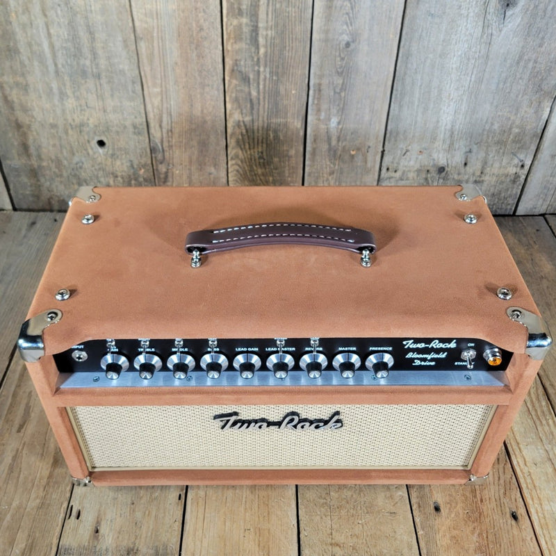 Two - Rock Bloomfield Drive Head – 100/50 Watt, Tobacco Suede (2025) – New Boutique Tube Amp - Mahar's Vintage Guitars