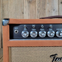Two - Rock Bloomfield Drive Head – 100/50 Watt, Tobacco Suede (2025) – New Boutique Tube Amp - Mahar's Vintage Guitars