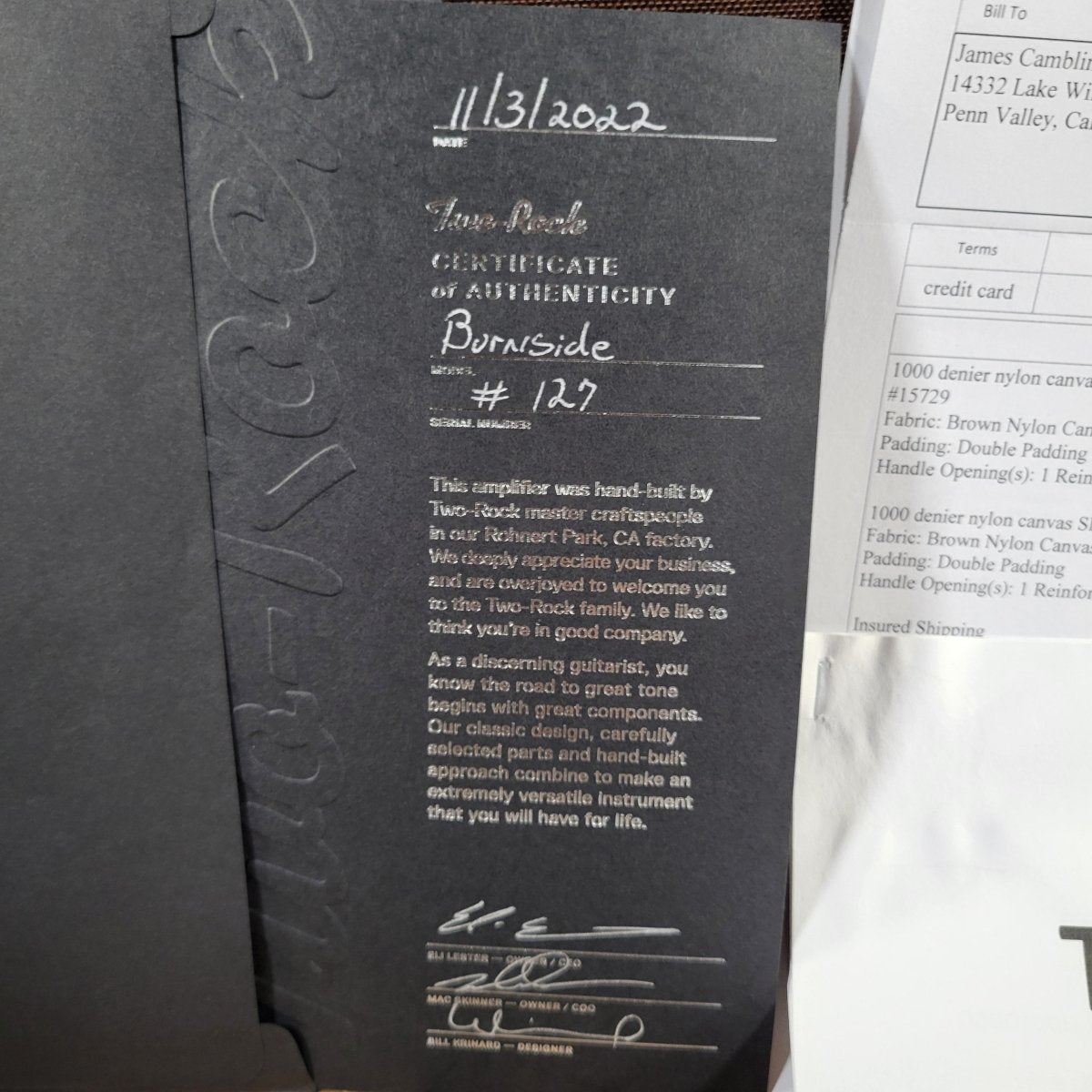 Two - Rock Burnside 2025 Suede Head & Cab Mint w/ Covers - Mahar's Vintage Guitars