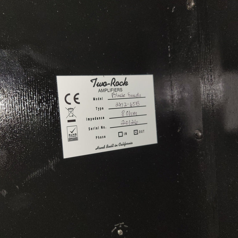 Two - Rock TS1 100 - Watt Head Black Suede with 2x12 Cabinet – Handwired D - Style Tone, Boutique Amp Excellence - Mahar's Vintage Guitars