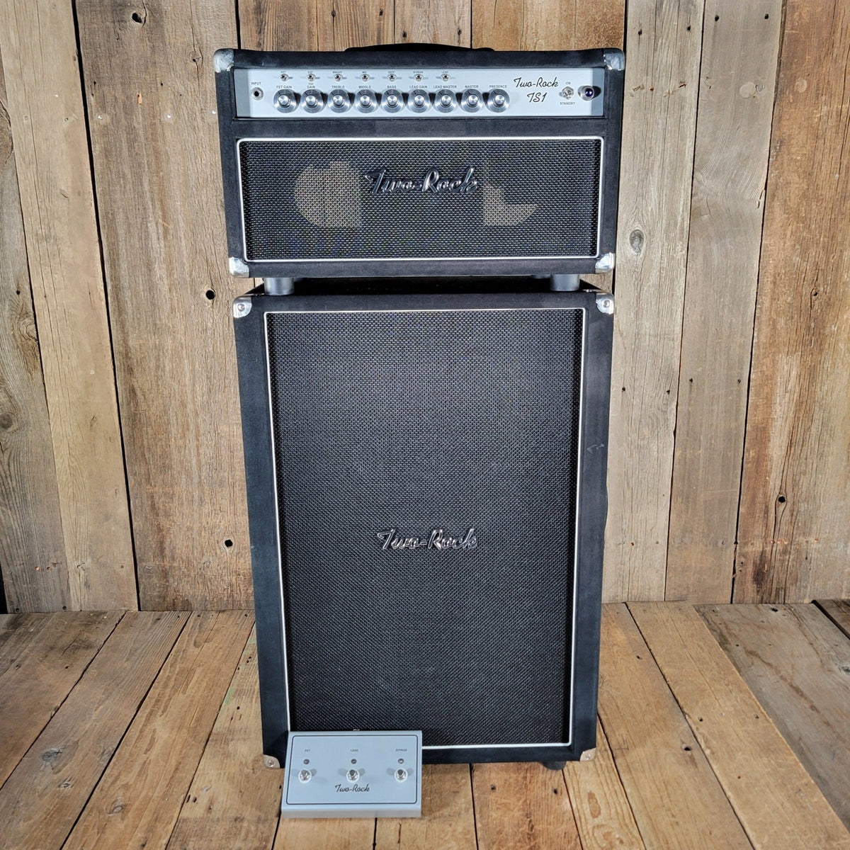Two - Rock TS1 100 - Watt Head Black Suede with 2x12 Cabinet – Handwired D - Style Tone, Boutique Amp Excellence - Mahar's Vintage Guitars