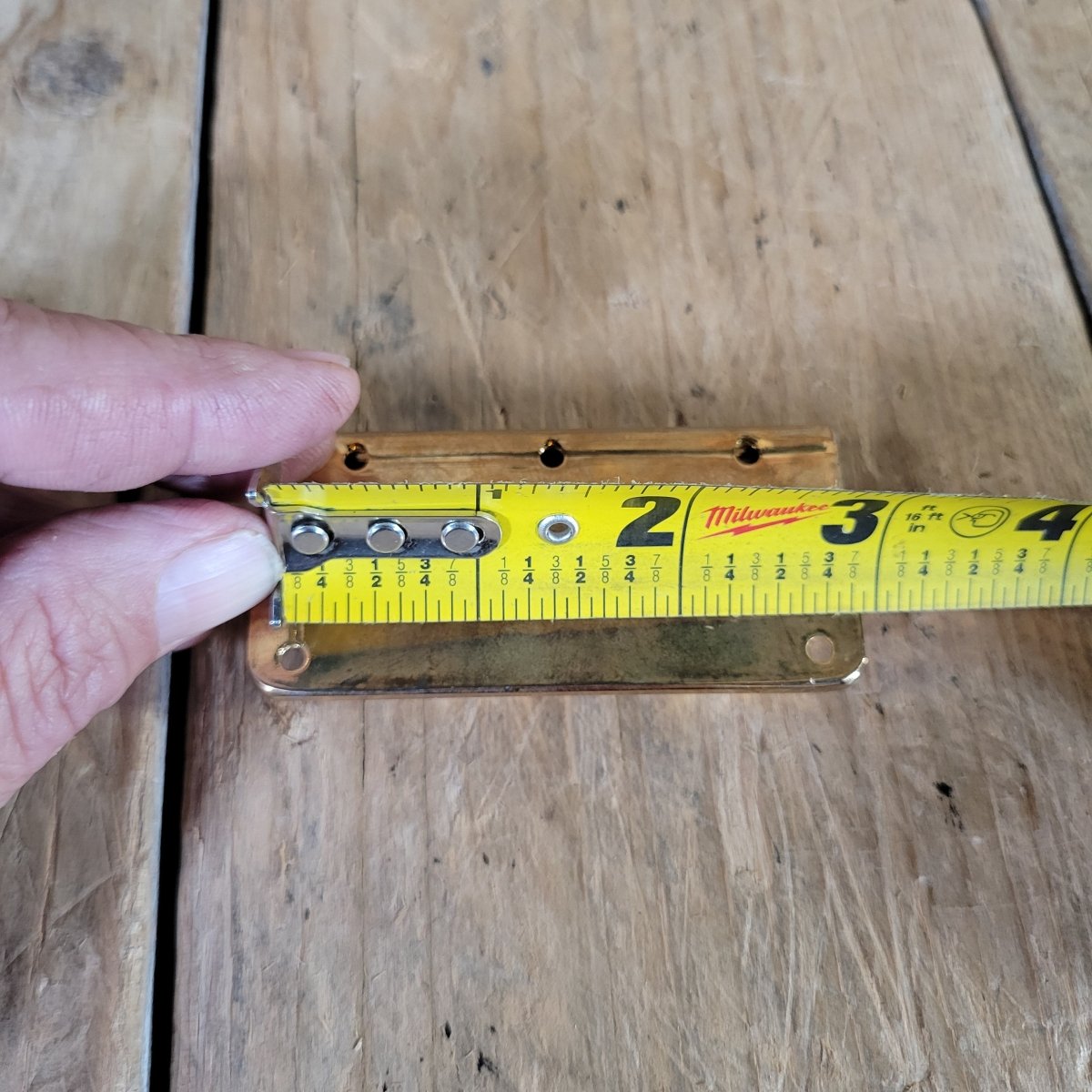 Unbranded 1990s Top - Loader Guitar Bridge 6 - Saddle Gold Optek - Mahar's Vintage Guitars