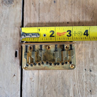 Unbranded 1990s Top - Loader Guitar Bridge 6 - Saddle Gold Optek - Mahar's Vintage Guitars
