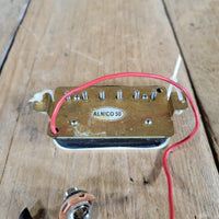 Unbranded Alnico 50 Humbucker Bridge Pickup Double White 8.48k - Mahar's Vintage Guitars