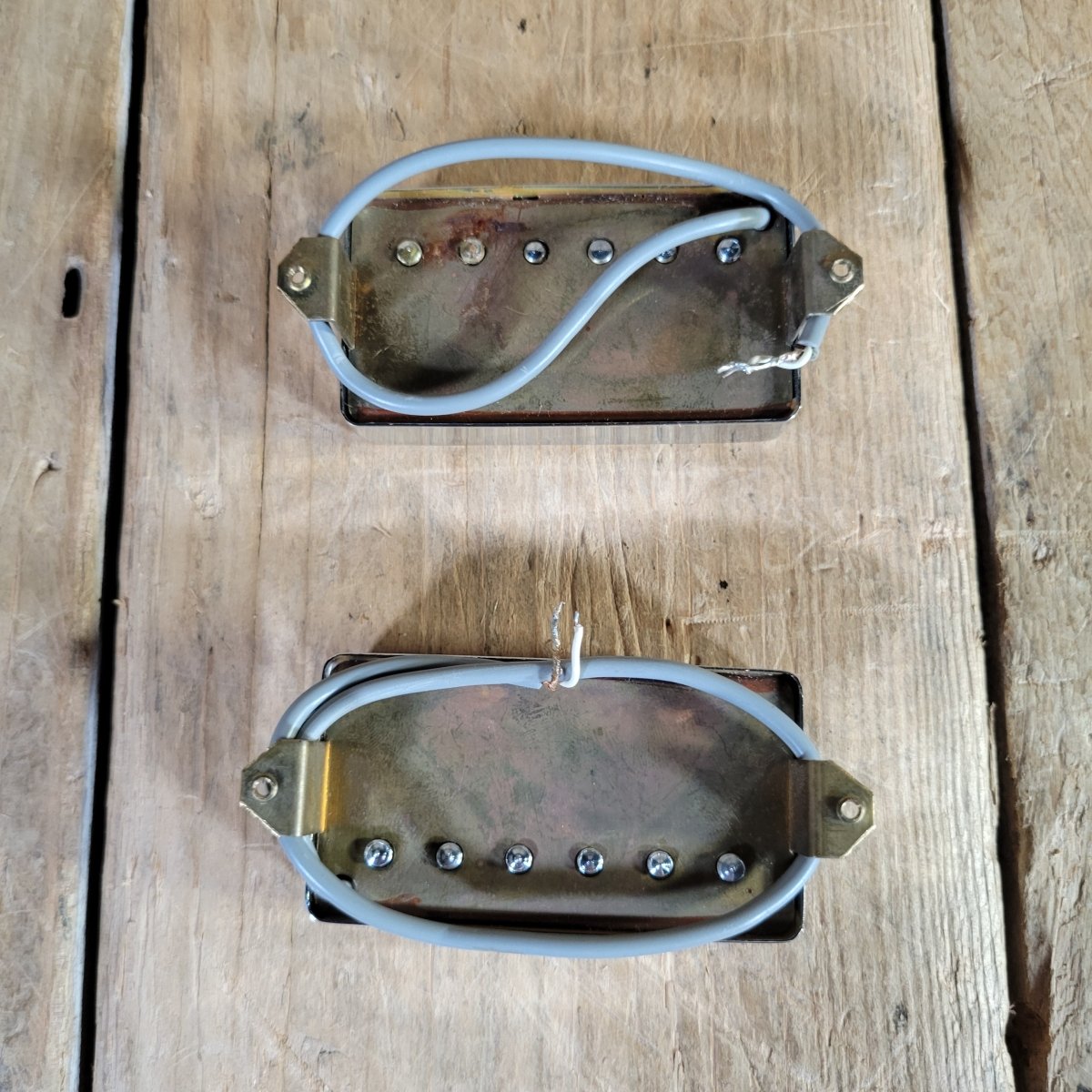 Unbranded Chrome Humbucker Pair 1980s - Mahar's Vintage Guitars