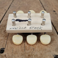 Unbranded Made in Japan vintage tuning machines NOS 3+3 3 per side 1960s - Mahar's Vintage Guitars