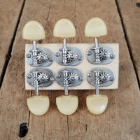 Unbranded Made in Japan vintage tuning machines NOS 3+3 3 per side 1960s - Mahar's Vintage Guitars