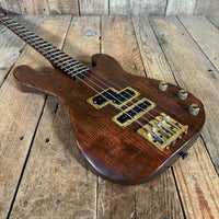 Unbranded PJ Bass Partscaster Schecter? 1981 Walnut - Mahar's Vintage Guitars