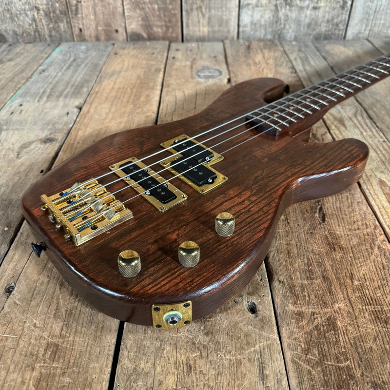 Unbranded PJ Bass Partscaster Schecter? 1981 Walnut - Mahar's Vintage Guitars