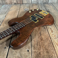 Unbranded PJ Bass Partscaster Schecter? 1981 Walnut - Mahar's Vintage Guitars
