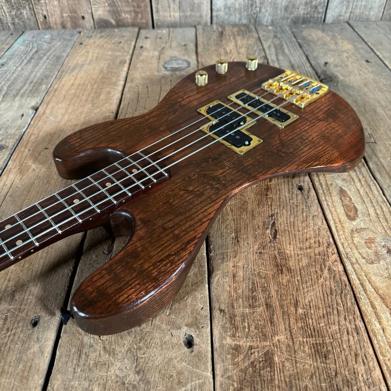 Unbranded PJ Bass Partscaster Schecter? 1981 Walnut - Mahar's Vintage Guitars