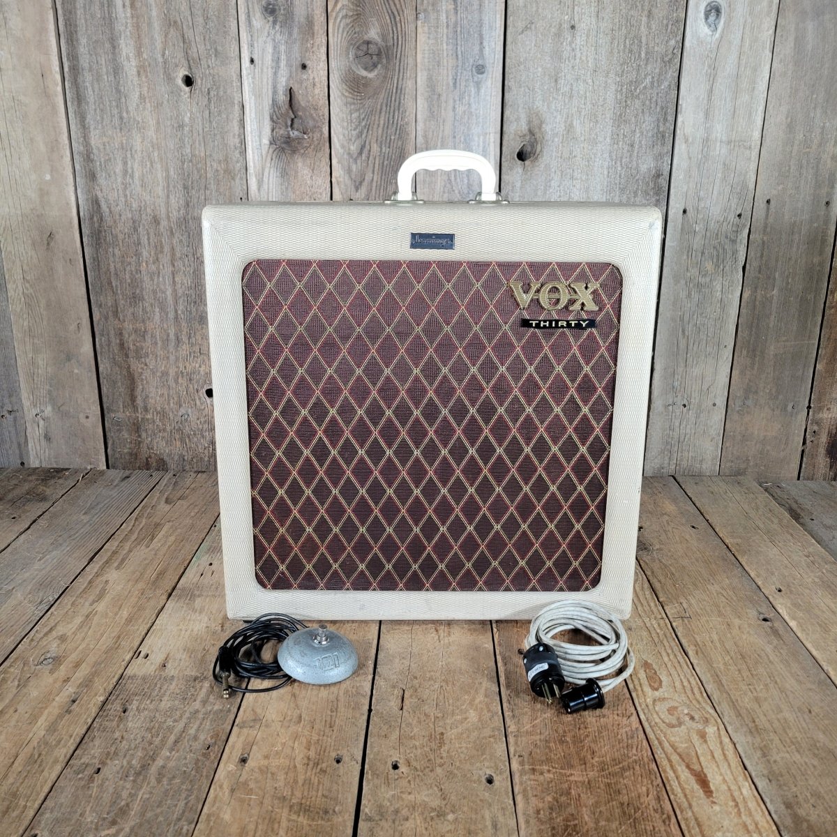 Vox 1960 AC30 TV Front EL34 Single 12" 4072 Blue Diamond w/ Original Cover Excellent - Mahar's Vintage Guitars