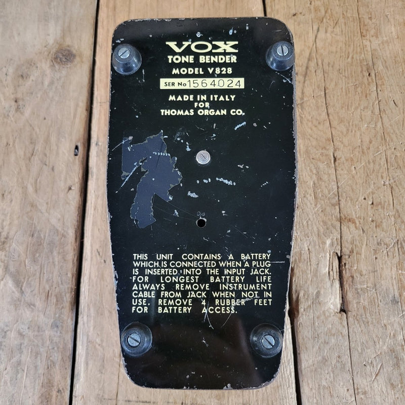 Vox Tone Bender V828 Thomas Organ Italy Vintage Fuzz Pedal - Mahar's Vintage Guitars